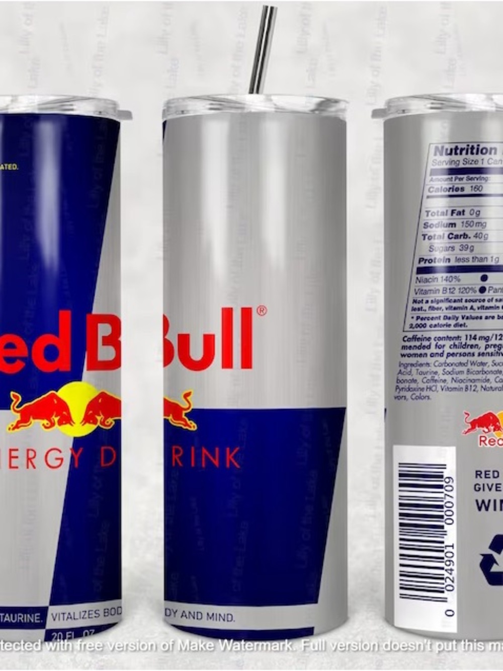 Silver & Blue Energy Drink - Tumbler